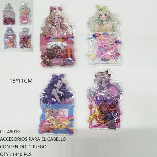 [CT-4901G [1440 PZS/ CAJA]] [CT-4901G] ACCESORIOS PARA EL CABELLO 