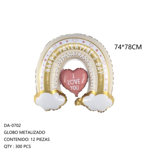 [DA-0702 [300 PZS/ CAJA]] [DA-0702] GLOBO METALIZADO 