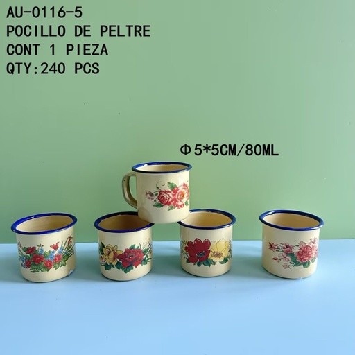[AU-0116-5 [240 PZS/ CAJA]] [AU-0116-5] POCILLO DE PELTRE 