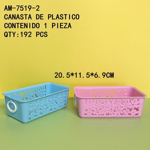 [AM-7519-2 [192 PZS/ CAJA]] [AM-7519-2] CANASTA DE PLASTICO 