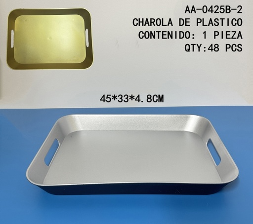 [AA-0425B-2 [48 PZS/ CAJA]] [AA-0425B-2] CHAROLA DE PLASTICO 