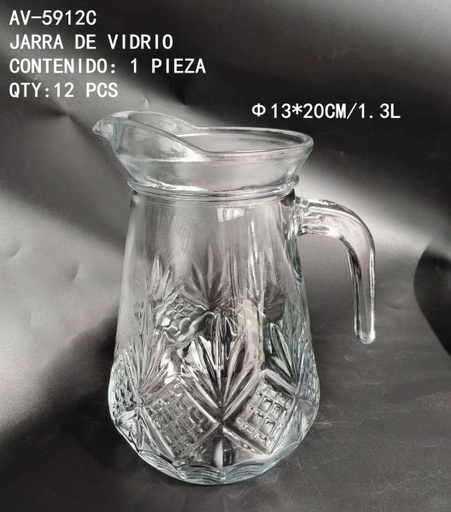 [AV-5912C [12 PZS/ CAJA]] [AV-5912C] JARRA DE VIDRIO 