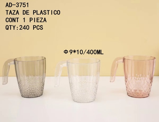 [AD-3751 [240 PZS/ CAJA]] [AD-3751] TAZA DE PLASTICO 