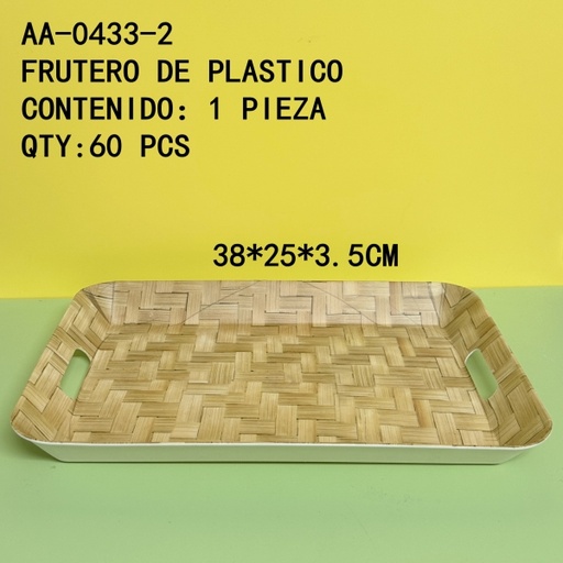 [AA-0433-2 [60 PZS/ CAJA]] [AA-0433-2] FRUTERO DE PLASTICO 