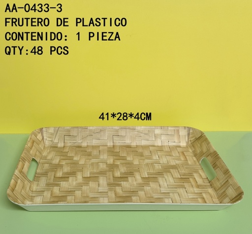 [AA-0433-3 [48 PZS/ CAJA]] [AA-0433-3] FRUTERO DE PLASTICO 