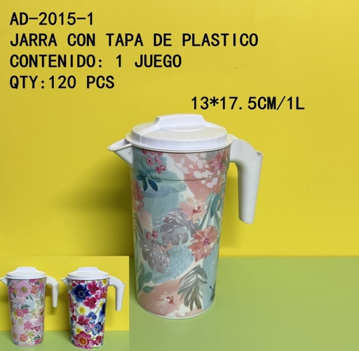 [AD-2015-1 [120 PZS/ CAJA]] [AD-2015-1] JARRA CON TAPA DE PLASTICO 