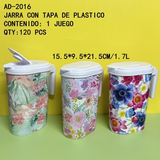 [AD-2016 [120 PZS/ CAJA]] [AD-2016] JARRA CON TAPA DE PLASTICO 