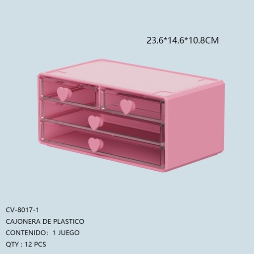 [CV-8017-1 [12 PZS/ CAJA]] [CV-8017-1] CAJONERA DE PLASTICO 