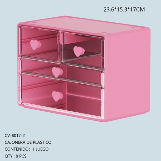 [CV-8017-2 [8 PZS/ CAJA]] [CV-8017-2] CAJONERA DE PLASTICO 