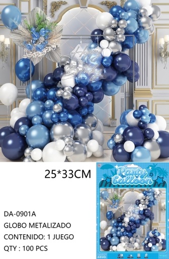 [DA-0901A [100 PZS/ CAJA]] [DA-0901A] GLOBO METALIZADO 
