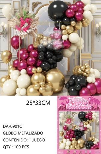 [DA-0901C [100 PZS/ CAJA]] [DA-0901C] GLOBO METALIZADO 