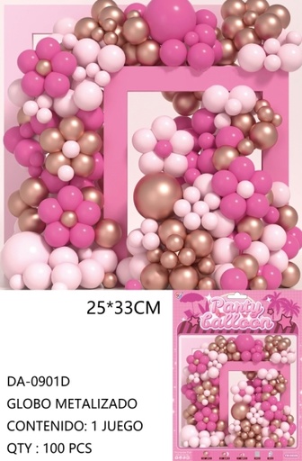[DA-0901D [100 PZS/ CAJA]] [DA-0901D] GLOBO METALIZADO 