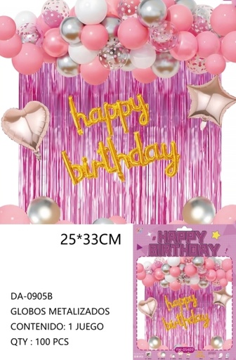 [DA-0905B [100 PZS/ CAJA]] [DA-0905B] GLOBOS METALIZADOS 