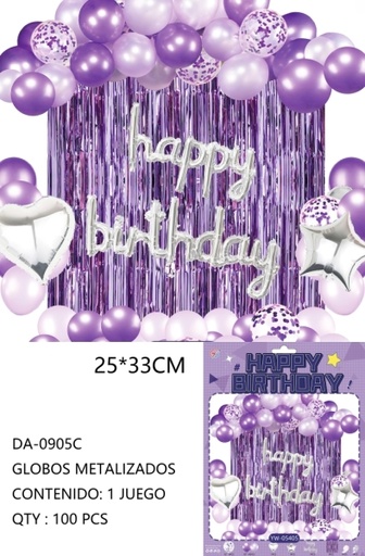 [DA-0905C [100 PZS/ CAJA]] [DA-0905C] GLOBOS METALIZADOS 