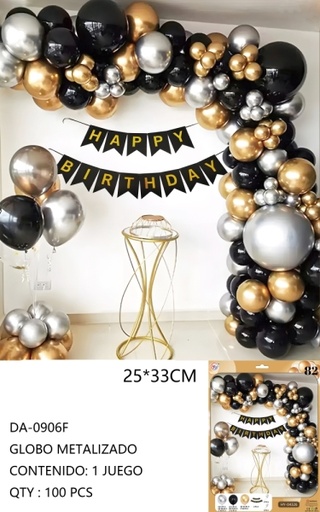 [DA-0906F [100 PZS/ CAJA]] [DA-0906F] GLOBO METALIZADO 