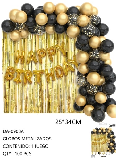 [DA-0908A [100 PZS/ CAJA]] [DA-0908A] GLOBOS METALIZADOS 