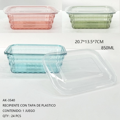 [AK-3540[24PZS/CAJA]] [AK-3540] RECIPIENTE CON TAPA DE PLASTICO 