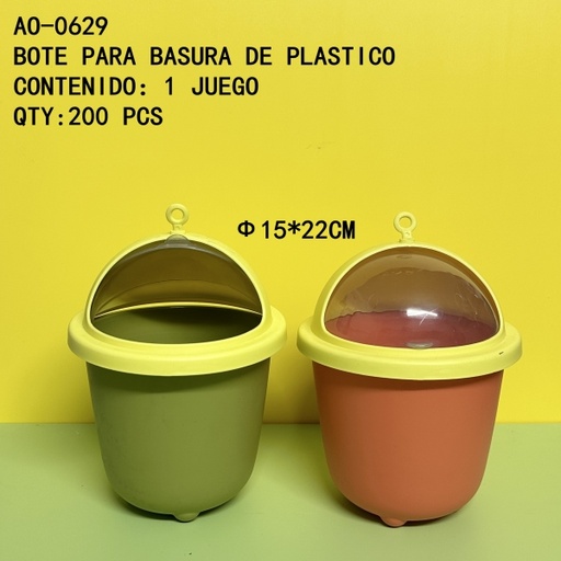 [AO-0629[200PZS/CAJA]] [AO-0629] BOTE PARA BASURA DE PLASTICO 