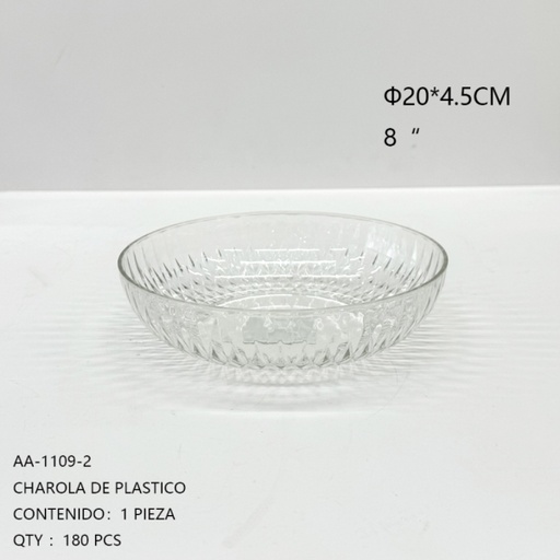 [AA-1109-2 [180 PZS/ CAJA]] [AA-1109-2] CHAROLA DE PLASTICO 