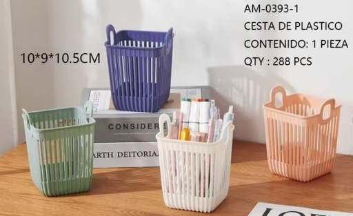 [AM-0393-1 [288 PZS/ CAJA]] [AM-0393-1] CESTA DE PLASTICO 