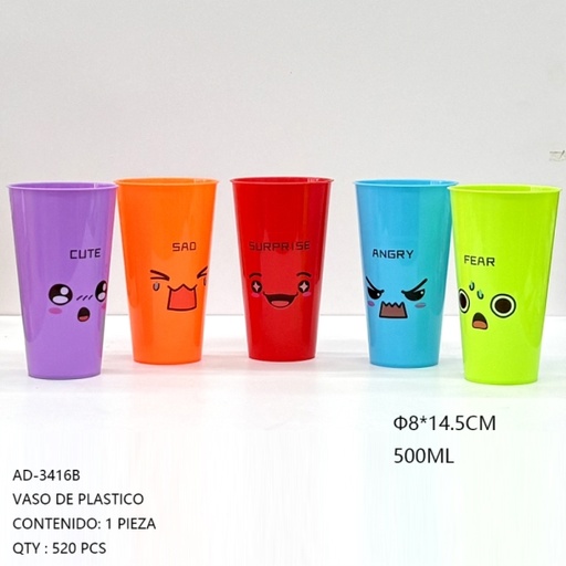 [AD-3416B [520 PZS/ CAJA]] [AD-3416B] VASO DE PLASTICO 