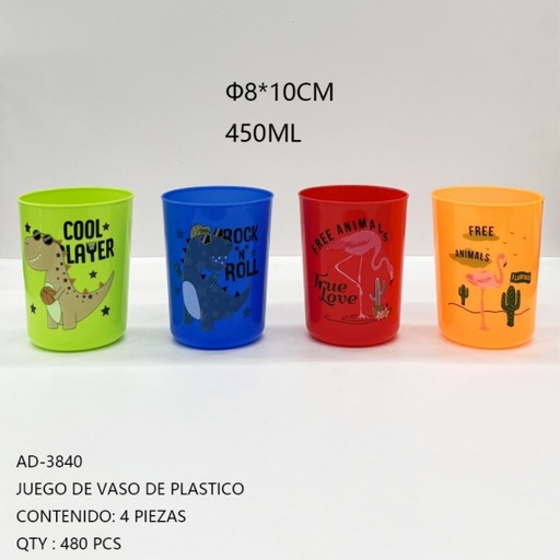 [AD-3840 [480 PZS/ CAJA]] [AD-3840] VASO DE PLASTICO 