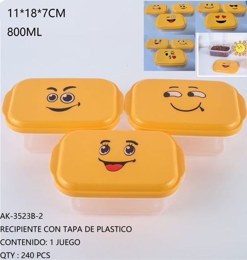 [AK-3523B-2 [240 PZS/ CAJA]] [AK-3523B-2] RECIPIENTE CON TAPA DE PLASTICO 