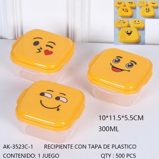 [AK-3523C-1 [500 PZS/ CAJA]] [AK-3523C-1] RECIPIENTE CON TAPA DE PLASTICO 