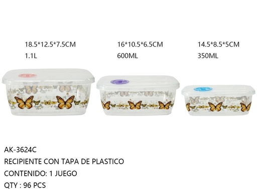 [AK-3624C [96 PZS/ CAJA]] [AK-3624C] RECIPIENTE CON TAPA DE PLASTICO 
