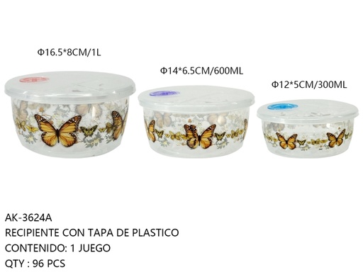 [AK-3624A [96 PZS/ CAJA]] [AK-3624A] RECIPIENTE CON TAPA DE PLASTICO 