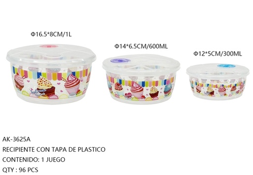 [AK-3625A [96 PZS/ CAJA]] [AK-3625A] RECIPIENTE CON TAPA DE PLASTICO 