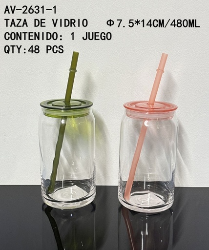[AV-2631-1 [48 PZS/ CAJA]] [AV-2631-1] TAZA DE VIDRIO 