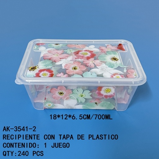 [AK-3541-2 [240 PZS/ CAJA]] [AK-3541-2] RECIPIENTE CON TAPA DE PLASTICO 