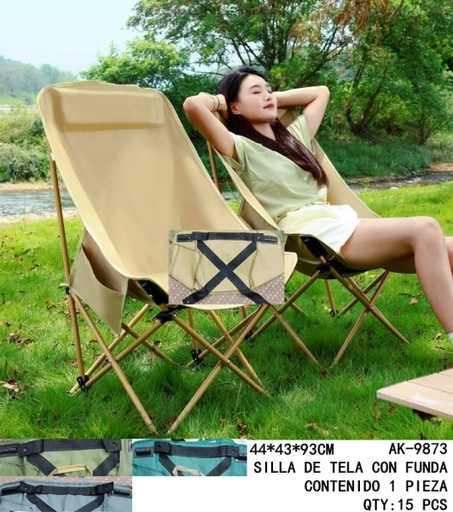 [AK-9873 [15 PZS/ CAJA]] [AK-9873] SILLA DE TELA CON FUNDA 