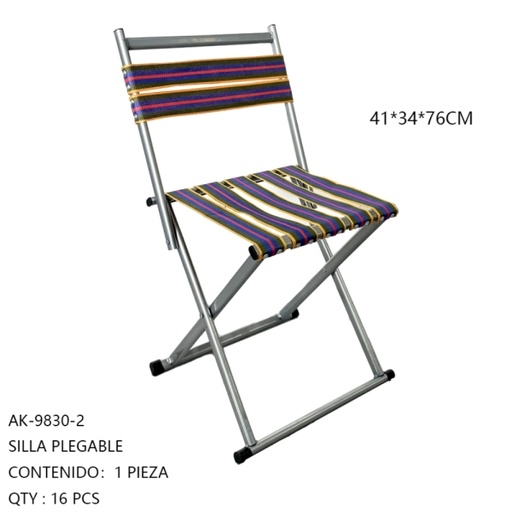[AK-9830-2 [16 PZS/ CAJA]] [AK-9830-2] SILLA PLEGABLE 