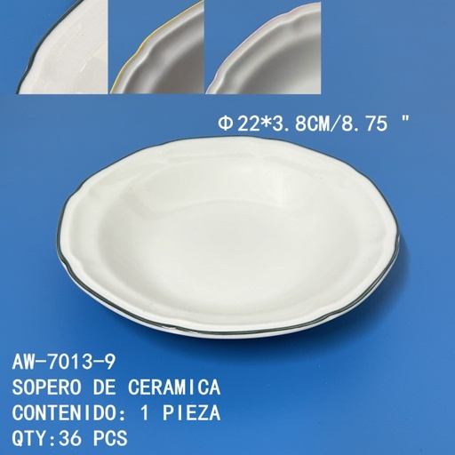 [AW-7013-9 [36 PZS/ CAJA]] [AW-7013-9] SOPERO DE CERAMICA 