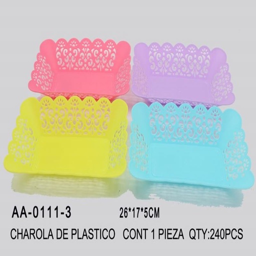 [AA-0111-3 [240 PZS/CAJA]] [AA-0111-3] CHAROLA DE PLASTICO