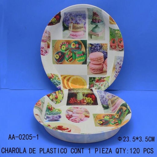 [AA-0205-1 [120 PZS/CAJA]] [AA-0205-1] CHAROLA DE PLASTICO