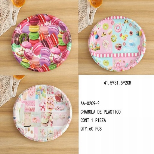 [AA-0209-2 [60 PZS/CAJA]] [AA-0209-2] CHAROLA DE PLASTICO