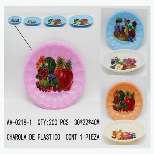 [AA-0218-1 [200 PZS/CAJA]] [AA-0218-1] CHAROLA DE PLASTICO