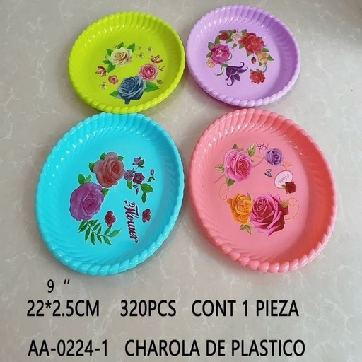 [AA-0224-1 [320 PZS/CAJA]] [AA-0224-1] CHAROLA DE PLASTICO