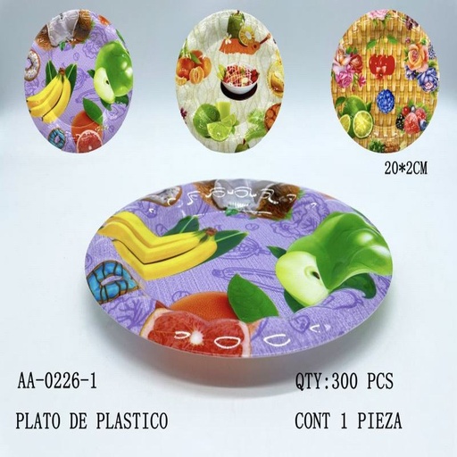 [AA-0226-1 [300 PZS/CAJA]] [AA-0226-1] PLATO DE PLASTICO