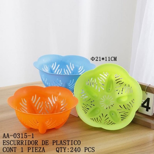 [AA-0315-1 [240 PZS/CAJA]] [AA-0315-1] ESCURRIDOR DE PLASTICO
