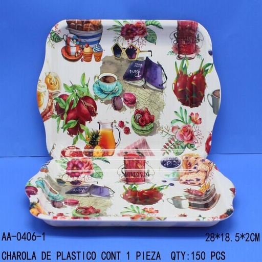 [AA-0406-1 [150 PZS/CAJA]] [AA-0406-1] CHAROLA DE PLASTICO