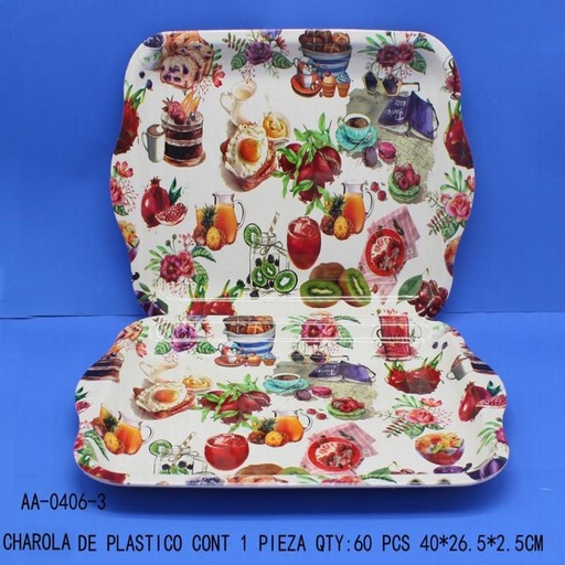 [AA-0406-3 [60 PZS/CAJA]] [AA-0406-3] CHAROLA DE PLASTICO