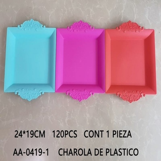 [AA-0419-1 [120 PZS/CAJA]] [AA-0419-1] CHAROLA DE PLASTICO