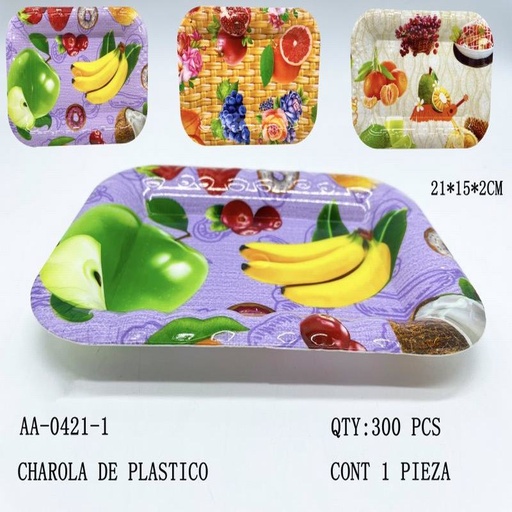 [AA-0421-1 [300 PZS/CAJA]] [AA-0421-1] CHAROLA DE PLASTICO