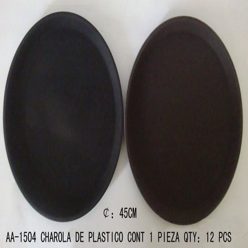 [AA-1504 [12 PZS/CAJA]] [AA-1504] CHAROLA DE PLASTICO
