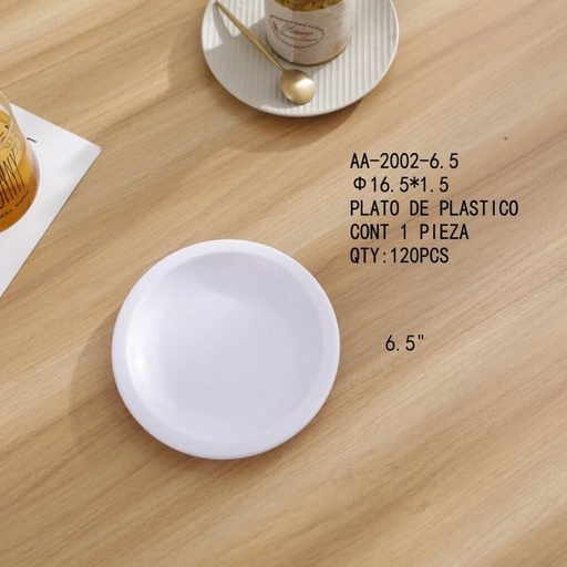 [AA-2002-6.5 [120 PZS/CAJA]] [AA-2002-6.5] PLATO DE PLASTICO
