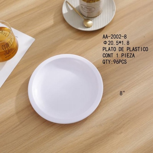 [AA-2002-8 [96 PZS/CAJA]] [AA-2002-8] PLATO DE PLASTICO